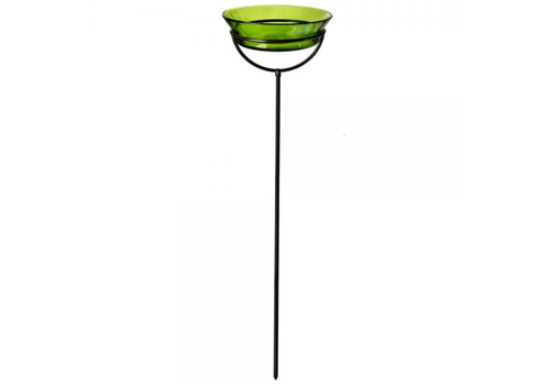  Recycled Glass 37" Garden Stake Bath / Feeder 