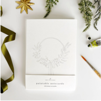 Wreaths Paintable Notecards