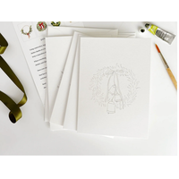 Wreaths Paintable Notecards