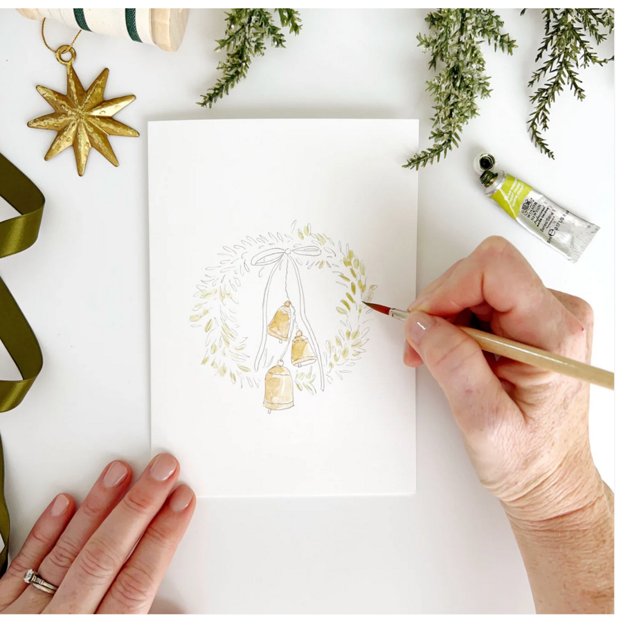 Wreaths Paintable Notecards