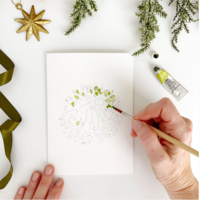 Wreaths Paintable Notecards