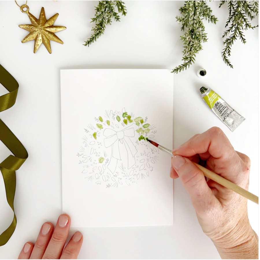 Wreaths Paintable Notecards