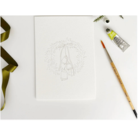 Wreaths Paintable Notecards
