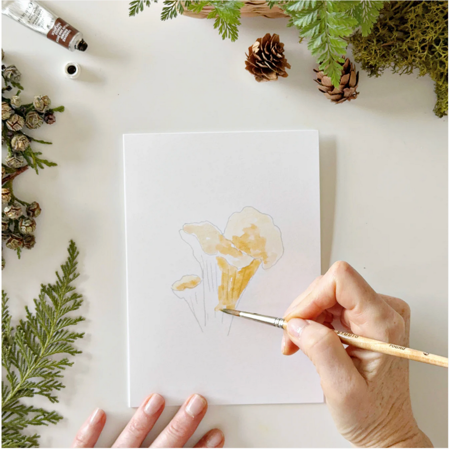 Mushrooms Paintable Notecards