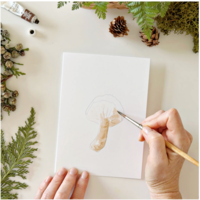 Mushrooms Paintable Notecards