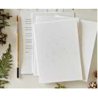Mushrooms Paintable Notecards