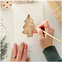 Gingerbread Paintable Notecards