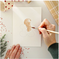 Gingerbread Paintable Notecards