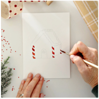 Gingerbread Paintable Notecards