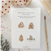 emily lex studio Gingerbread Paintable Notecards