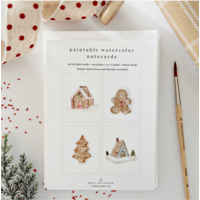Gingerbread Paintable Notecards