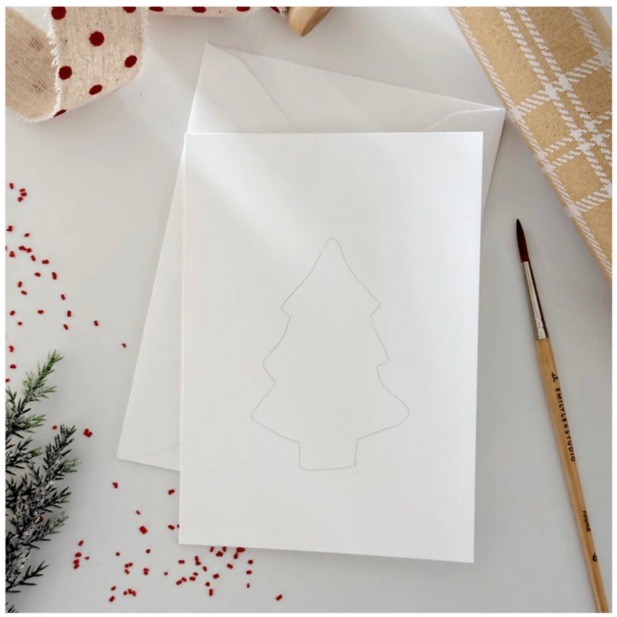 Gingerbread Paintable Notecards