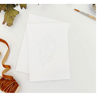 Fall Leaves Paintable Notecards