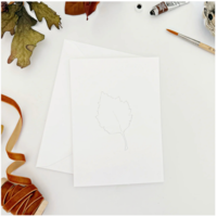 Fall Leaves Paintable Notecards