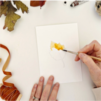 Fall Leaves Paintable Notecards