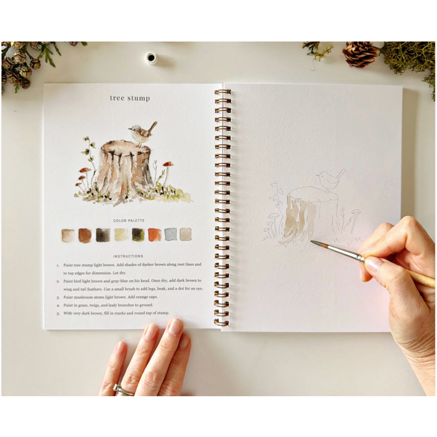 Woodland Watercolor Workbook
