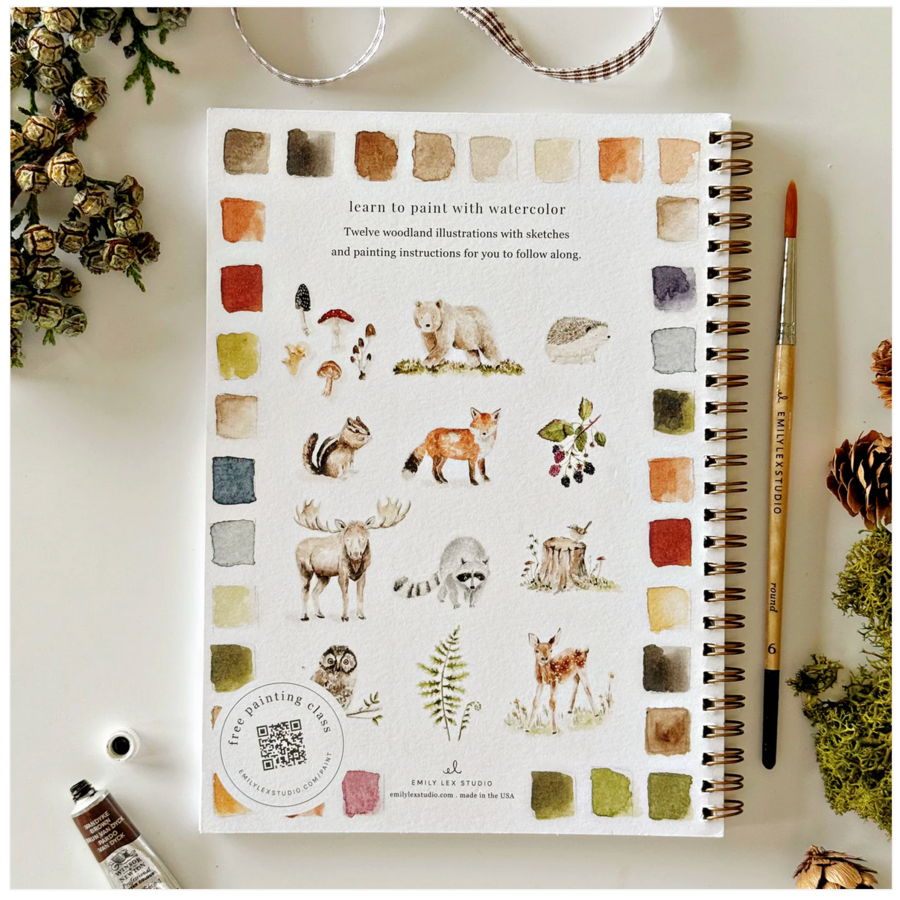 Woodland Watercolor Workbook