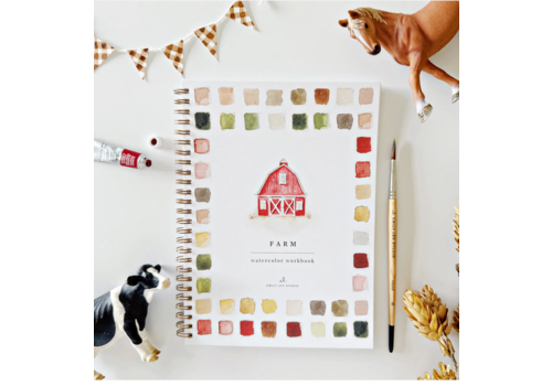  emily lex studio Farm Watercolor Workbook 