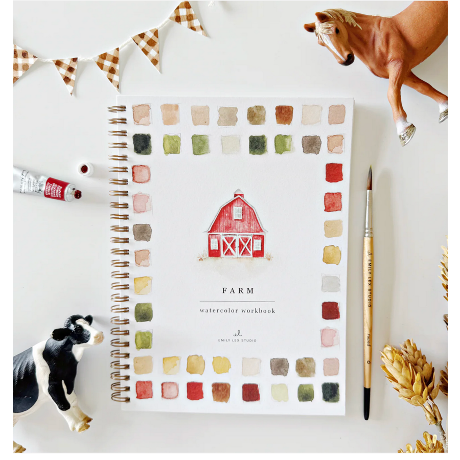 Farm Watercolor Workbook