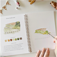 Farm Watercolor Workbook