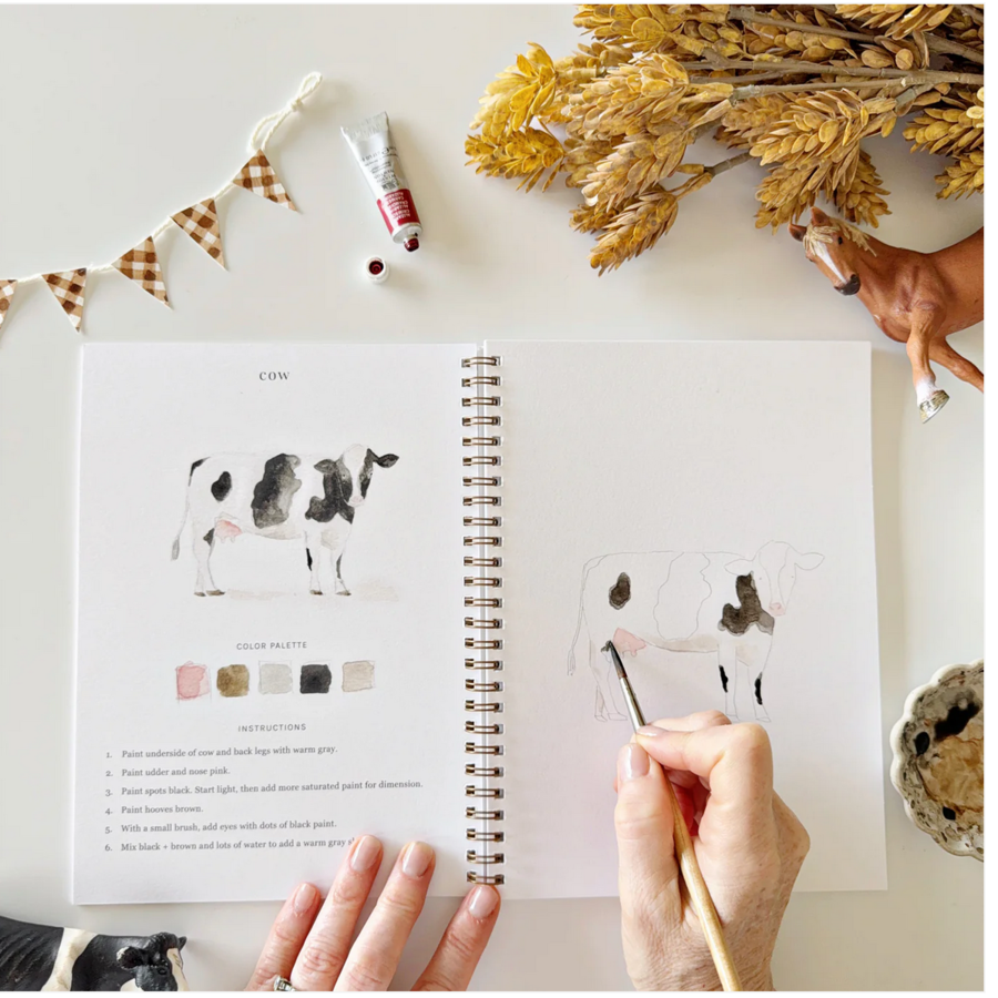Farm Watercolor Workbook