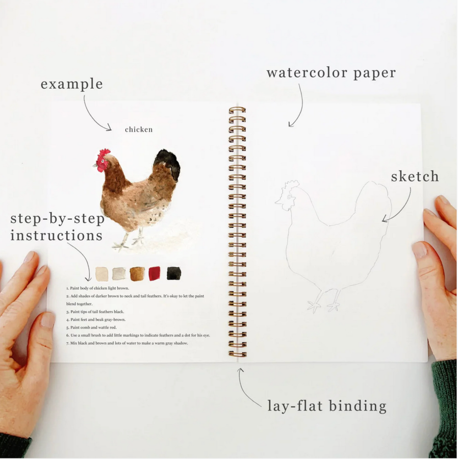 Animals Watercolor Workbook