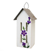 Bird Yard Direct Amish Made Butterfly House with Flowers White