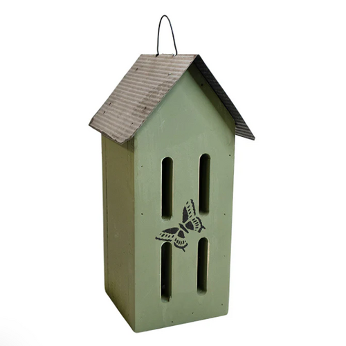  Bird Yard Direct Amish Made Butterfly House with Stencil Green 