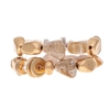 Rain Jewelry Collection Gold Natural Chunky Gems 2 Piece Bracelet