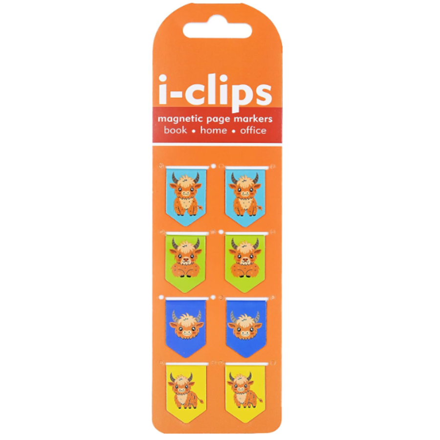 Highland Cows I-Clips Magnetic Page Markers