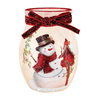 Stony Creek Happy Snowman Pre-Lit Small Jar with Ribbon