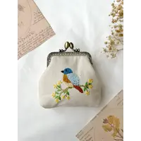 Bird Embroidered Coin Purse
