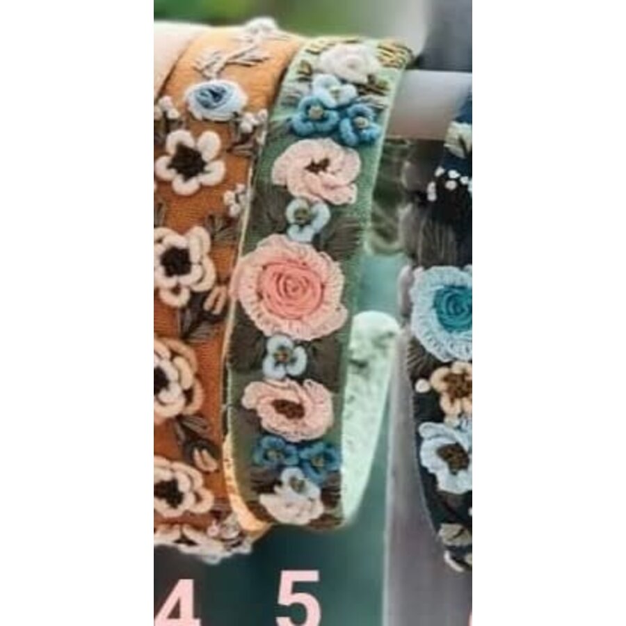 Charlotte Floral Embroidered Headband