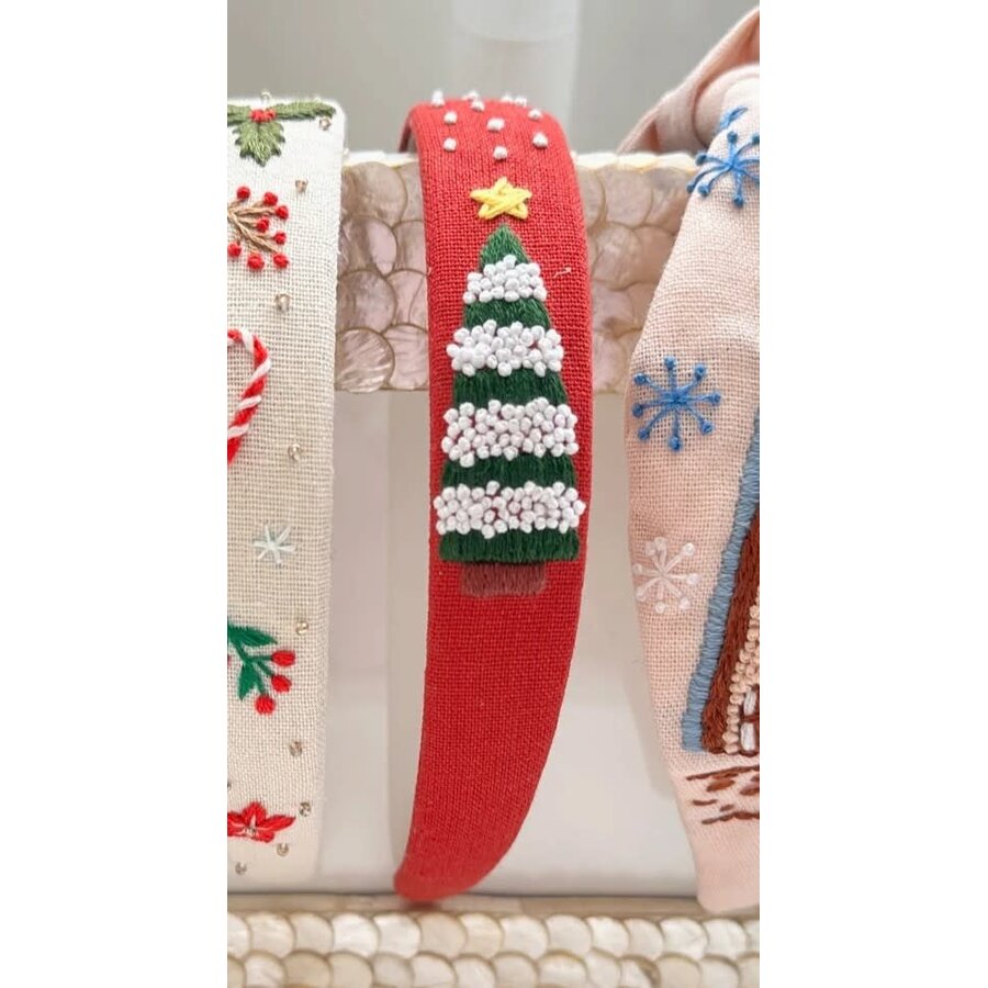 Christmas Embroidered Headband