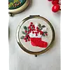 Quince Fables Floral Embroidered Compact Mirror