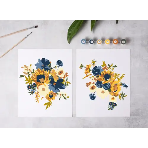  Cate Paper Co. Sunflower Garden Paint-By-Numbers Kit 