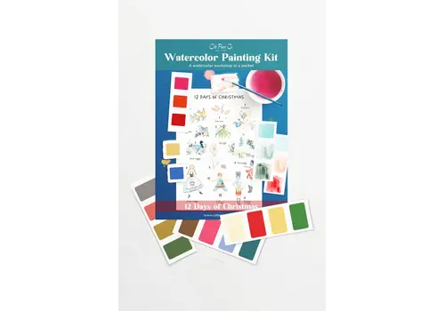  Cate Paper Co. 12 Days of Christmas Watercolor Painting Kit 