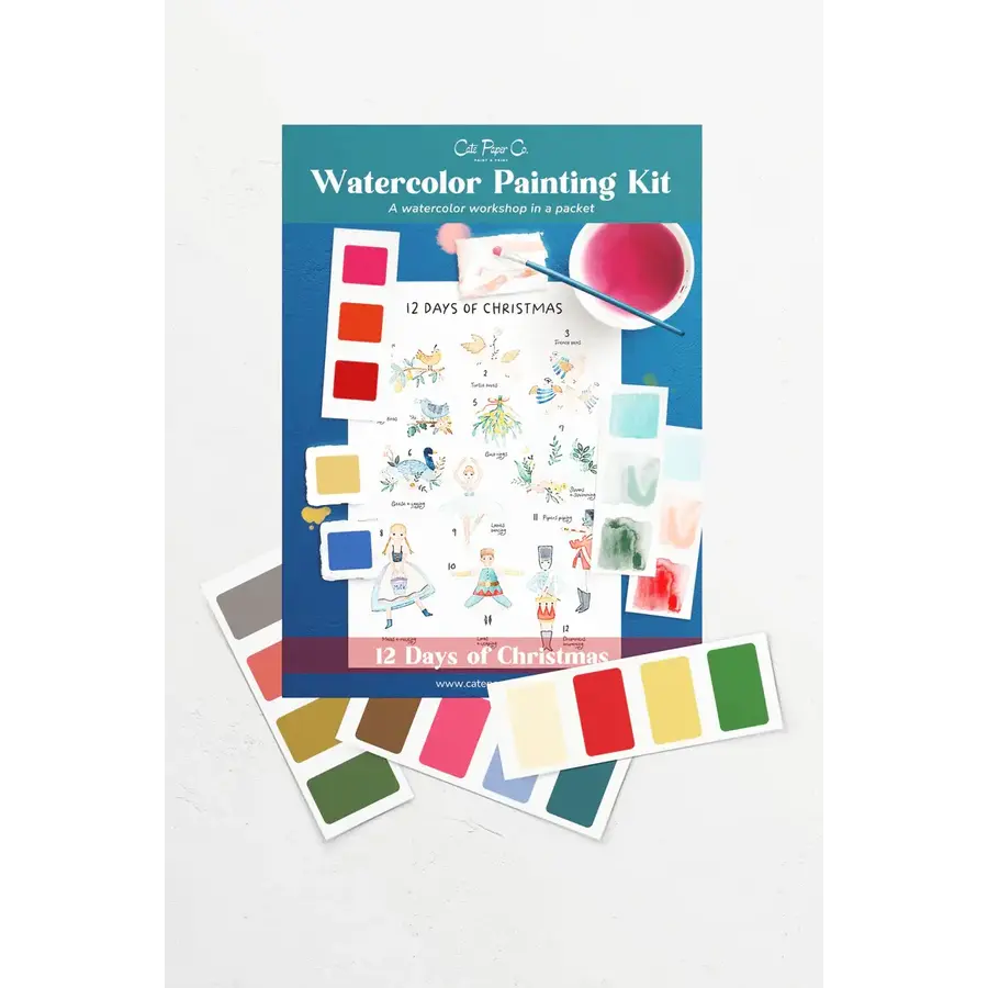 12 Days of Christmas Watercolor Painting Kit