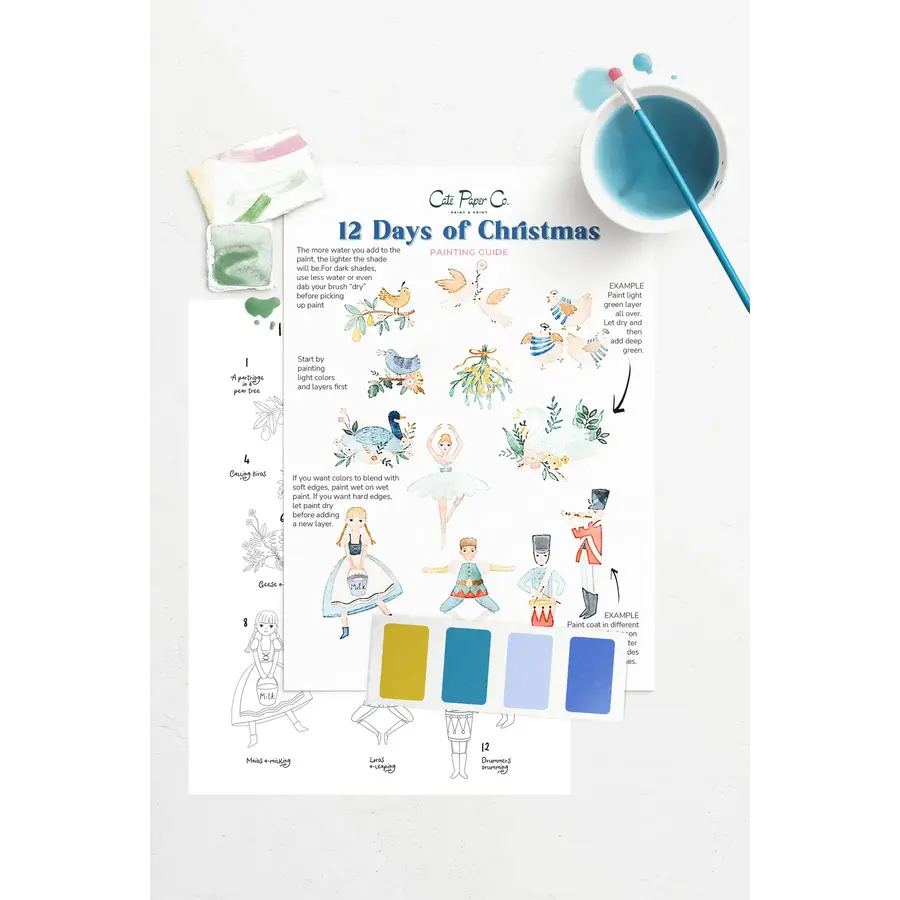 12 Days of Christmas Watercolor Painting Kit