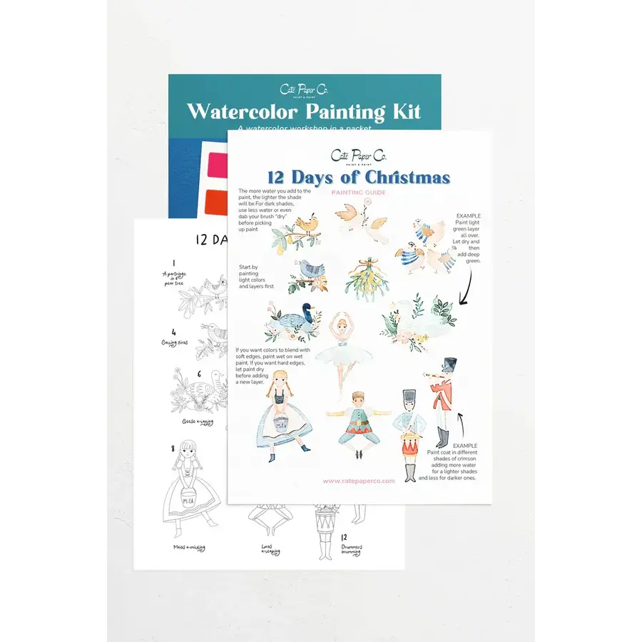 12 Days of Christmas Watercolor Painting Kit
