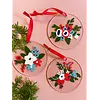 Cate Paper Co. Painted Holiday Floral Ornaments Paint-By-Number Kit