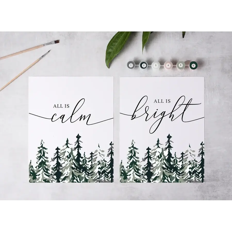 Snowy Woods Paint-By-Numbers Kit