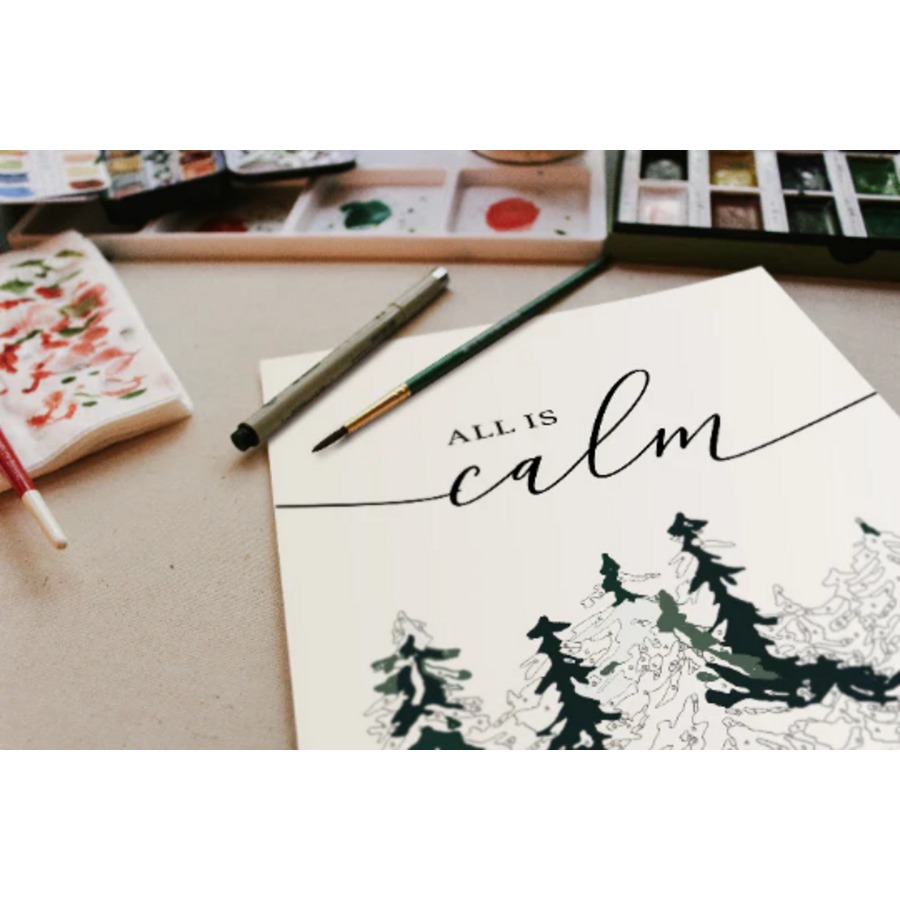 Snowy Woods Paint-By-Numbers Kit