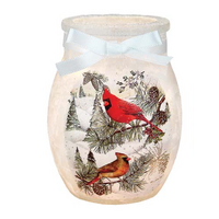 Winter Cardinals Pre-Lit Small Jar