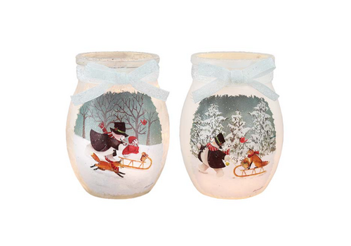  Stony Creek Snow Pals Pre-Lit Small Jar 