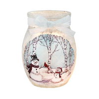 Joyful Snowman Pre-Lit Small Jar
