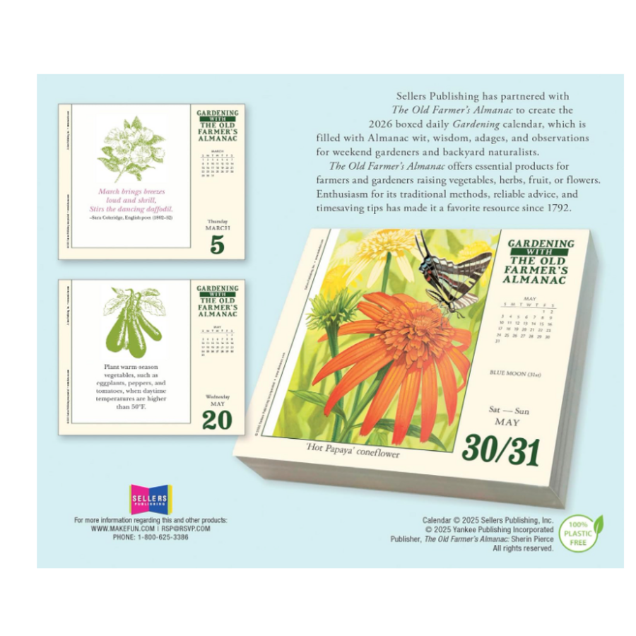 The Old Farmer's Almanac - Gardening 2026 Daily Calendar