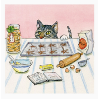 Cat with Cookies Gift Enclosure Card