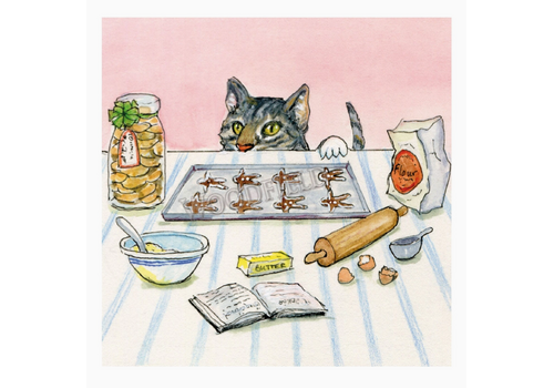  Woodfield Press Cat with Cookies Gift Enclosure Card 