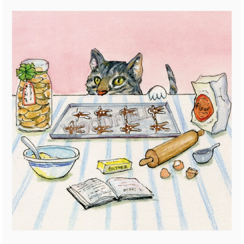  Woodfield Press Cat with Cookies Gift Enclosure Card 